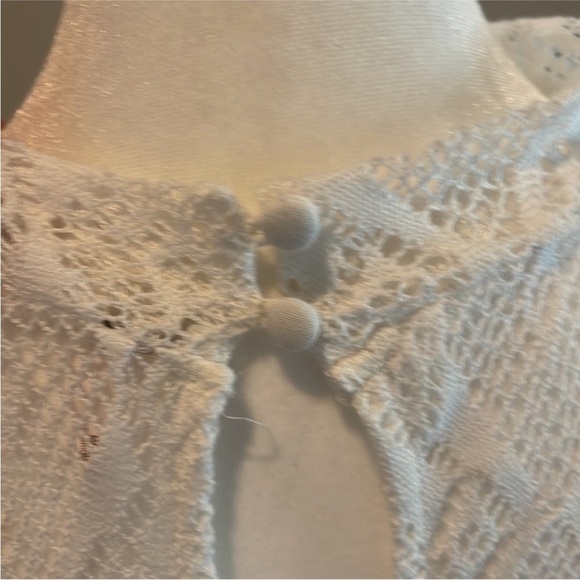 Free People White Lace Ruffle Mini Dress - Long Sleeve - GUC - Picture 5 of 8